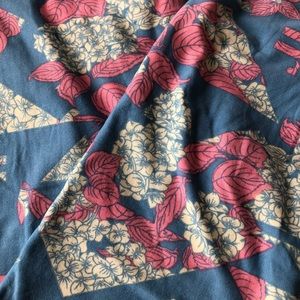 Grey/blue floral OS leggings